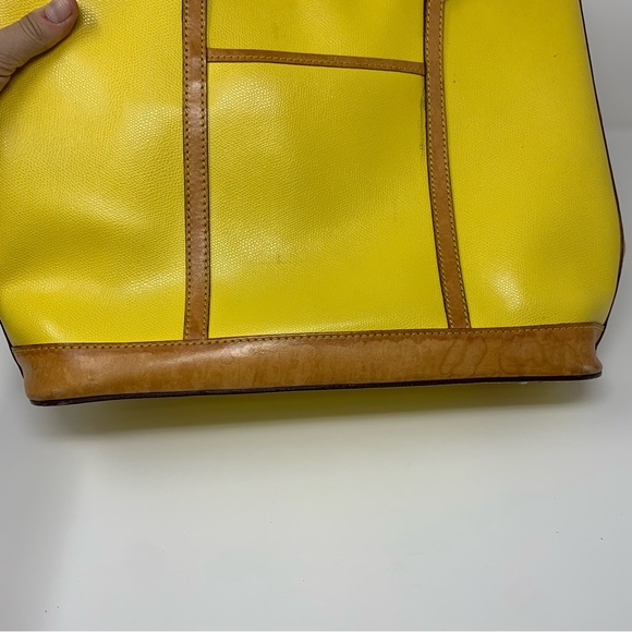 Dooney & Bourke | Cynthia Pebbled Yellow Leather Tote - Picture 7 of 13
